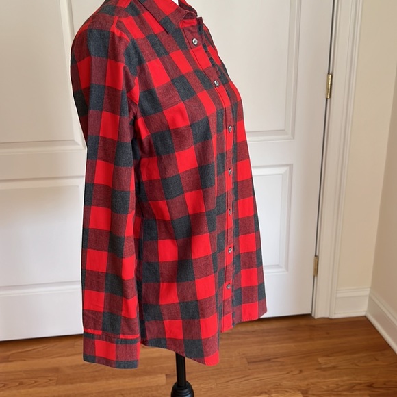 Banana Republic red / charcoal check flannel shirt - Picture 5 of 11